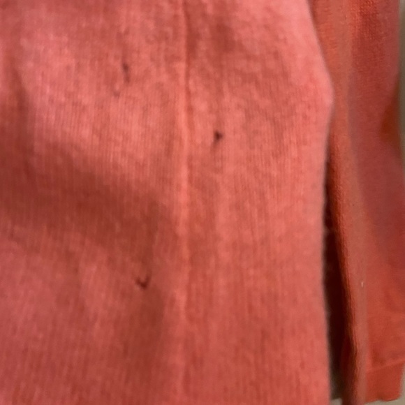 Macys salmon longsleeve 100 % cashmere crew neck Sweater ladies medium - Picture 5 of 7